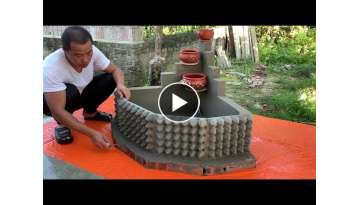Creative Waterfall Fish Tank From Egg Tray / 3-Stage Filter Fish Tank